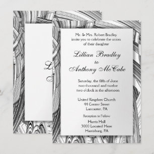 Einladung von Calamity Black and White Wedding