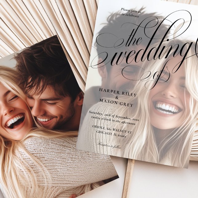 Einladung von Calligraphy Foto Hochzeit (Von Creator hochgeladen)