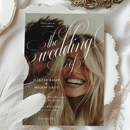 Einladung von Calligraphy Foto Hochzeit