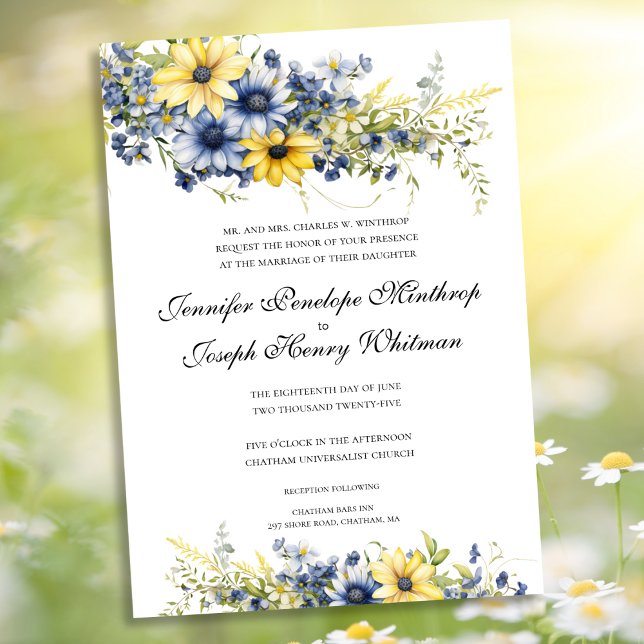 Einladung von Cape Cod Summer Garden Floral Weddin (Von Creator hochgeladen)