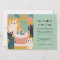 Einladung von Cat Birthday Party