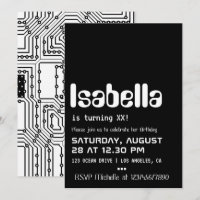 Einladung von Computer Geek Birthday Party