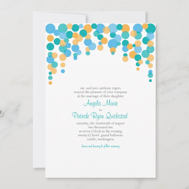 Einladung von Confetti (Vorderseite)