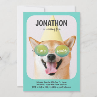Einladung von coolen Hunden zum Geburtstag
