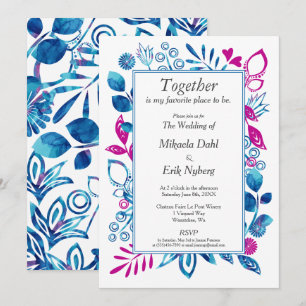 Einladung von Crystal Blue und Magenta