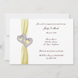 Einladung von Custom Lemon Hearts Engagement Party