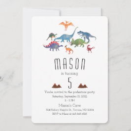 Einladung von Dinosauriern | Prähistorisches Party