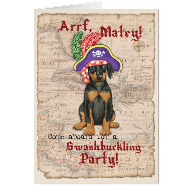 Einladung von Doberman Pinscher Pirate (Vorne)