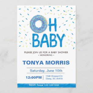 Einladung von Donut Baby Shower