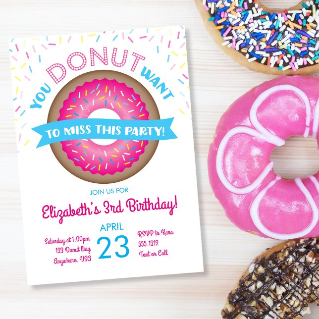 Einladung von Donut Birthday (Von Creator hochgeladen)