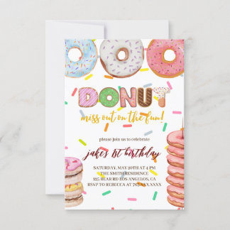 Einladung von Donut Birthday