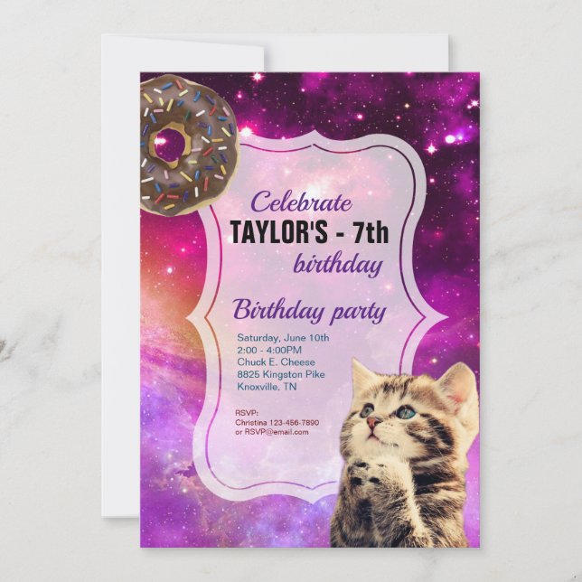 Einladung von Donut Cat Galaxy (Vorderseite)