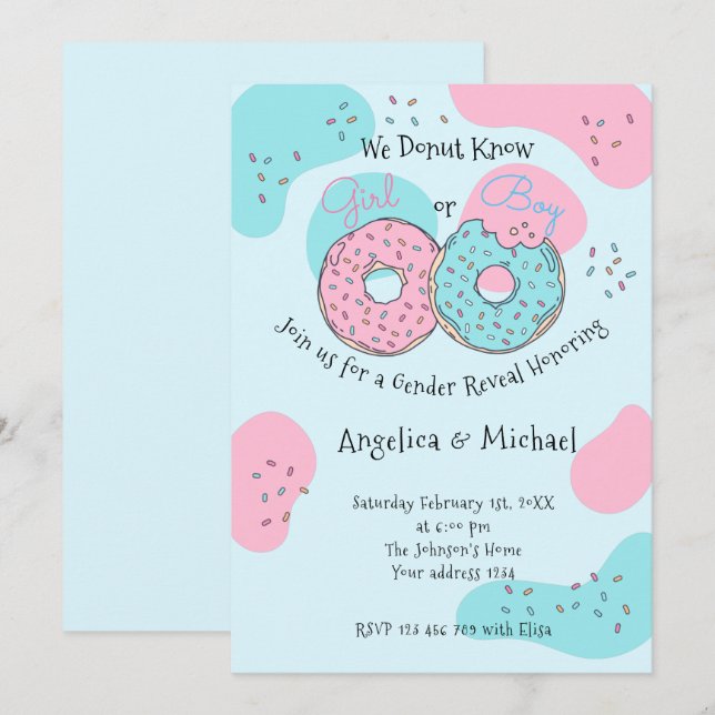 Einladung von Donut Gender (Vorne/Hinten)