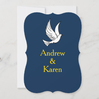 Einladung von Dove Navy & Gold Hochzeit
