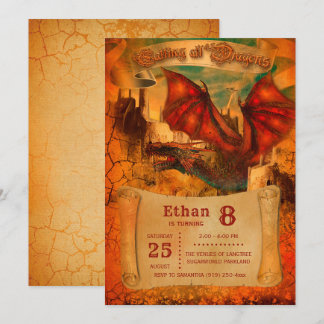 Einladung von Dragon Birthday