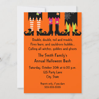 Einladung von drei Hexen Halloween-Party