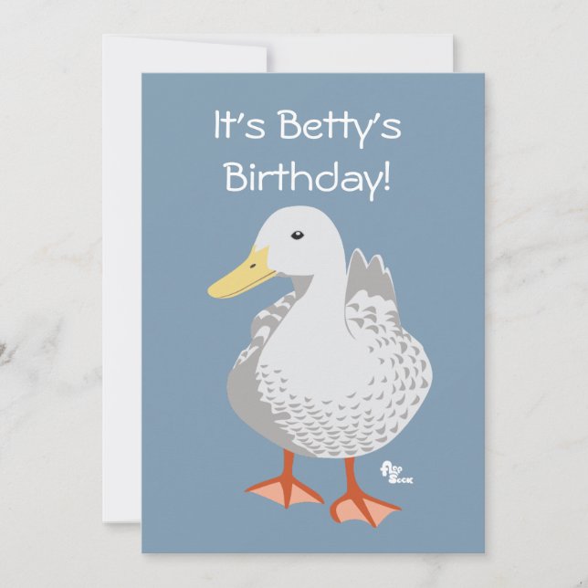 Einladung von Duck Birthday (Vorderseite)