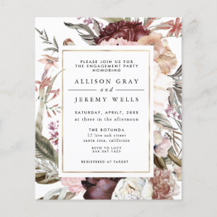 Einladung von Dusty Floral Engagement