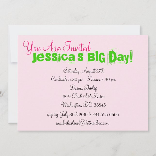 Einladung von echten Hübschen Mädchen (Vorderseite)