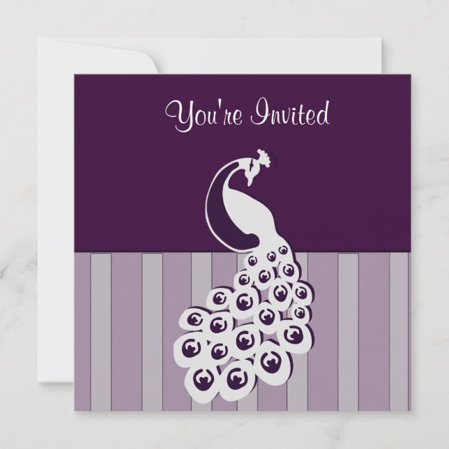 Einladung von Eggplant Peacock (Vorderseite)