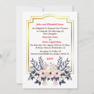 Einladung von Eltern der Braut