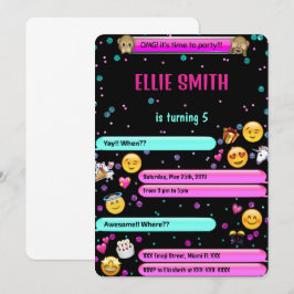 Einladung von Emoji Birthday