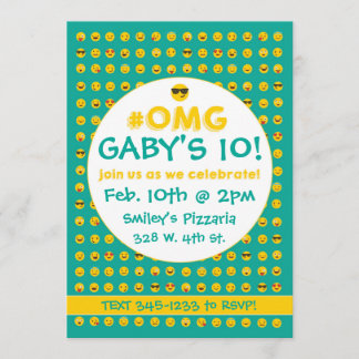 Einladung von Emoji zum Geburtstag