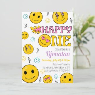 Einladung von Emojis zum ersten Geburtstag