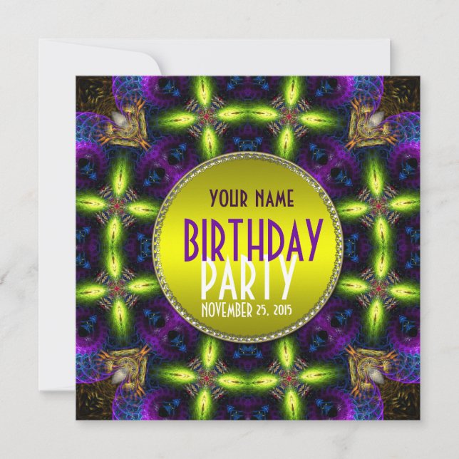 Einladung von Erwachsenen zum Geburtstag (Vorderseite)