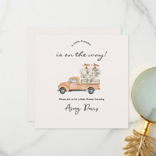 Einladung von Fall Pumpkin Baby Dusche mit eigener