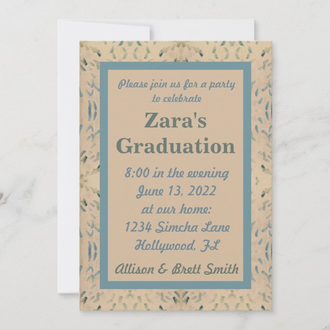 Einladung von Fawn Tone Abschluss (Vorderseite)