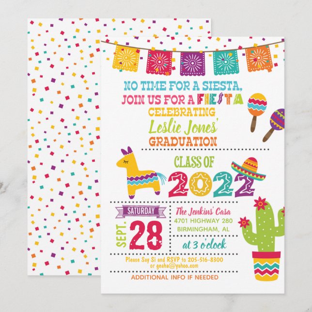 Einladung von Fiesta Abschluss - Was (2022) (Vorne/Hinten)