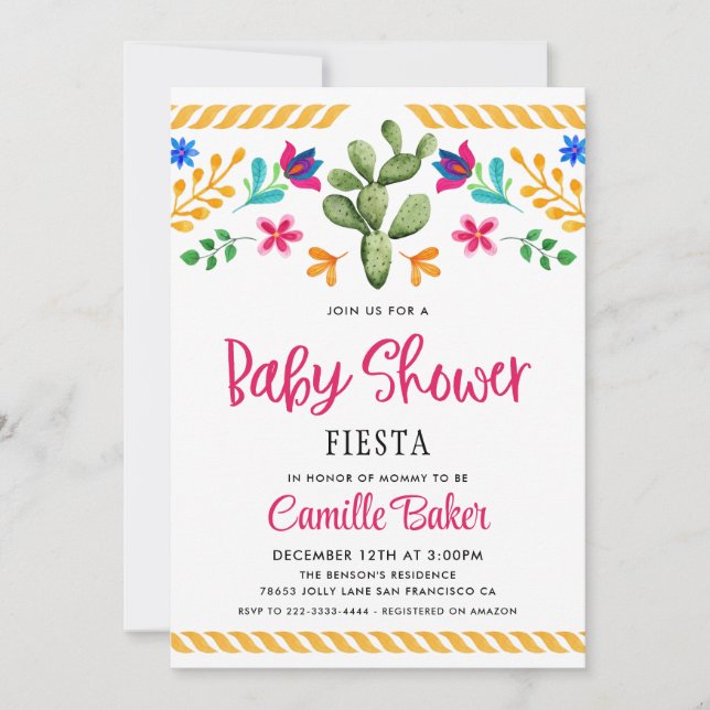 Einladung von Fiesta Gender Neutral Baby Shower (Vorderseite)