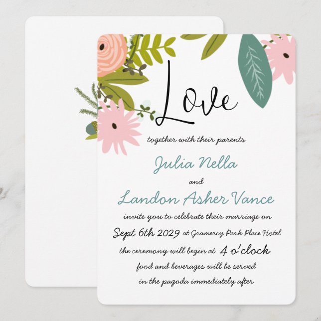 Einladung von Flora und Fauna (Vorne/Hinten)