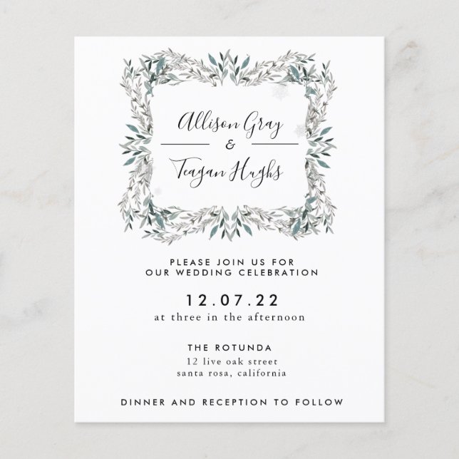 Einladung von Floral Wreath | Flyer Haushalt (Vorne)