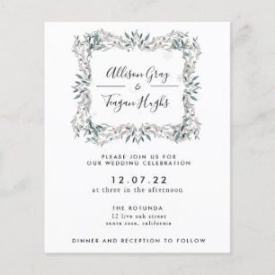 Einladung von Floral Wreath   Flyer Haushalt
