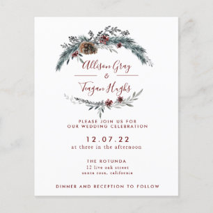 Einladung von Floral Wreath   Flyer Haushalt