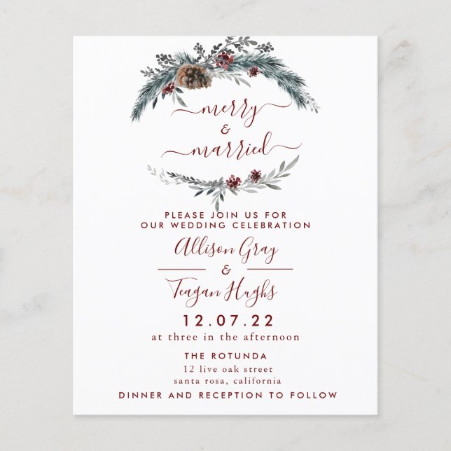 Einladung von Floral Wreath | Flyer Haushalt (Vorne)