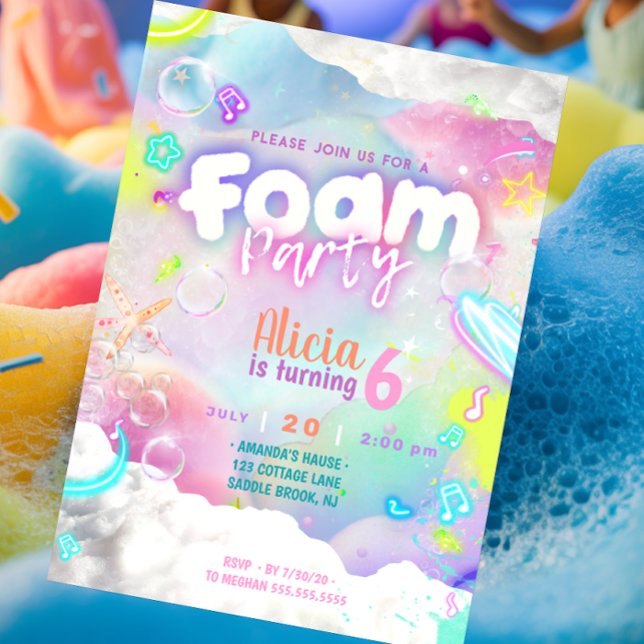 Einladung von Foam Birthday (Von Creator hochgeladen)
