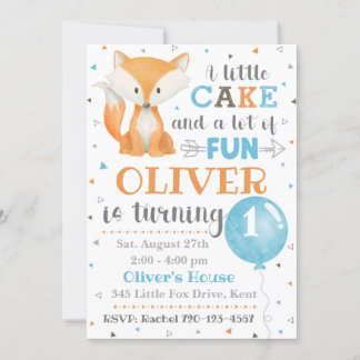 Einladung von Fox Birthday | Little Fox Einladung