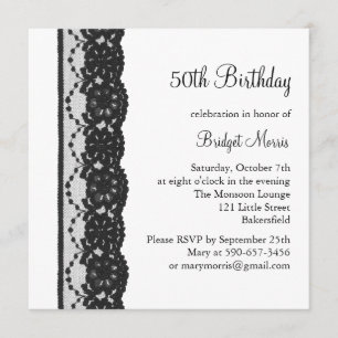 Einladung von Französisch Lace Birthday (weiß)
