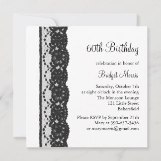 Einladung von Französisch Lace Birthday (weiß)