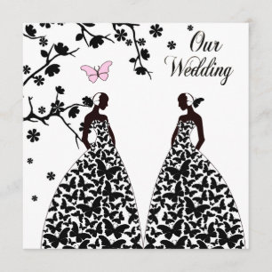 Einladung von Gay & Lesbian zur Hochzeit mit zwei 