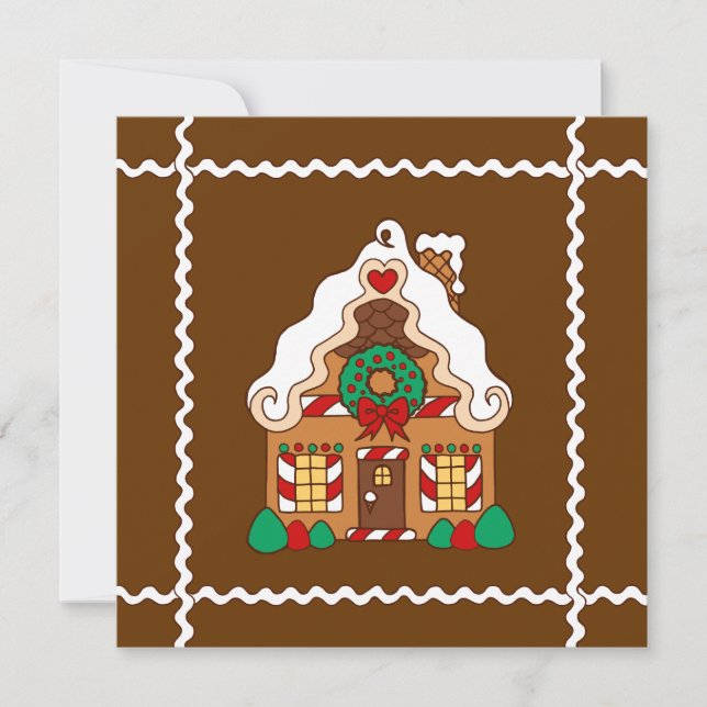 Einladung von Gingerbread House (Vorderseite)
