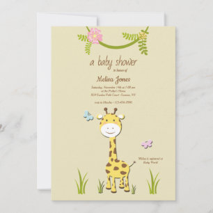 Einladung von Giraffe Baby Dusche