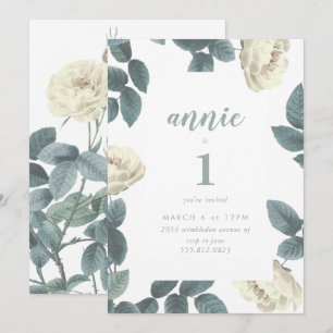 Einladung von Girl White und Green zum ersten Gebu