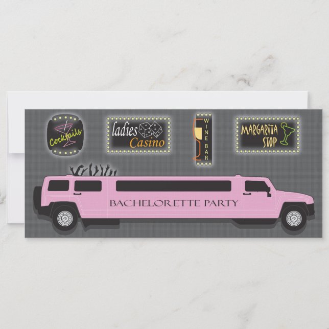 Einladung von Girls Night Out Junggeselinnen-Absch (Vorderseite)