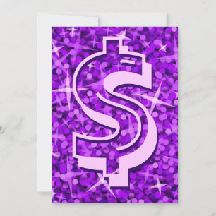 Einladung von Glitz Lila Dollar