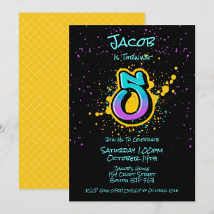 Einladung von Graffiti Spritzer