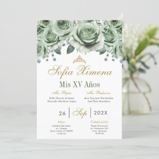 Einladung von Green Quinceanera